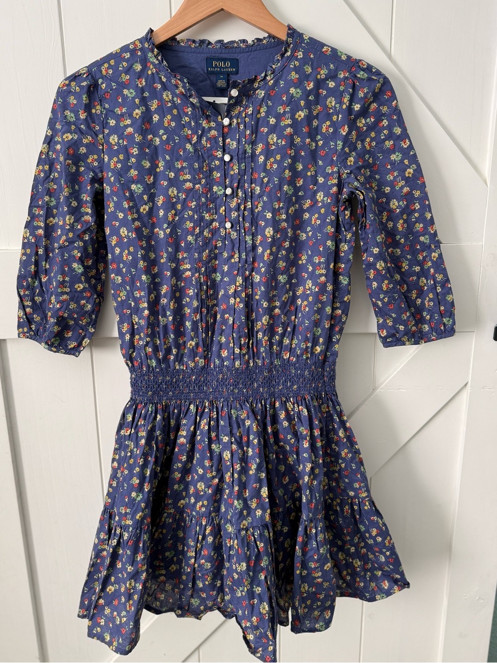 NWT Polo Ralph Lauren Girl’s Floral Cotton Batiste Dress Tiered Skirt Boho Sz 14
